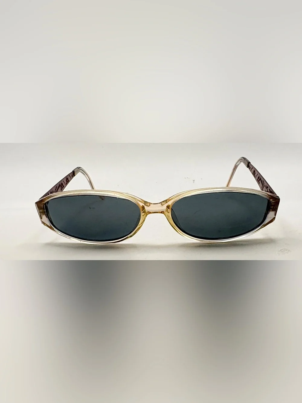 Marchon Tres Jolie 84 Purple Translucent Oval Sunglasses Frames Only